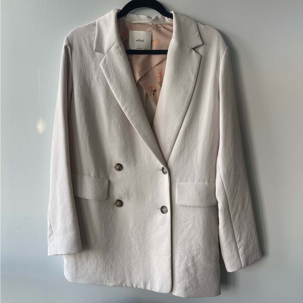 Aritzia Wilfred Cherrelle Blazer Light Birch